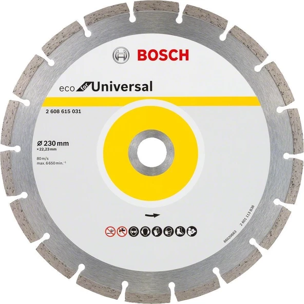 Bosch - Ekonomik Seri Genel Yapı Malzemeleri İçin Elmas Kesme Diski 230 mm ürün görseli 1