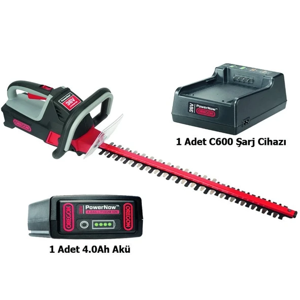 Oregon HT255 Şarjlı Çit Biçme Makinası 4.0Ah + C600 ürün görseli 1