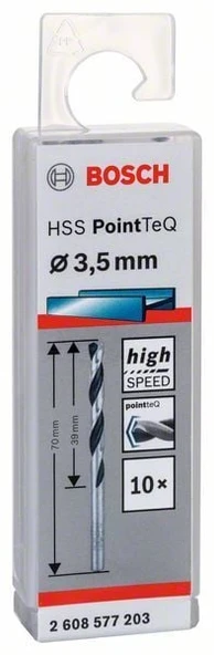 Bosch - HSS-PointeQ Metal Matkap Ucu 3,5 mm 10'lu ürün görseli 1