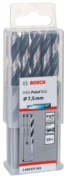 Bosch - HSS-PointeQ Metal Matkap Ucu 7,5 mm 10'lu ürün görseli 1