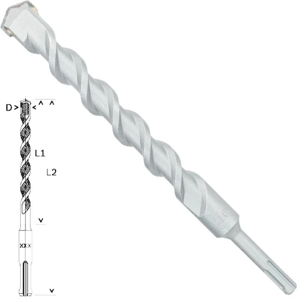 Bosch - Plus-1 Serisi, SDS-plus Kırıcı Delici Matkap Ucu 25*260 mm ürün görseli 1