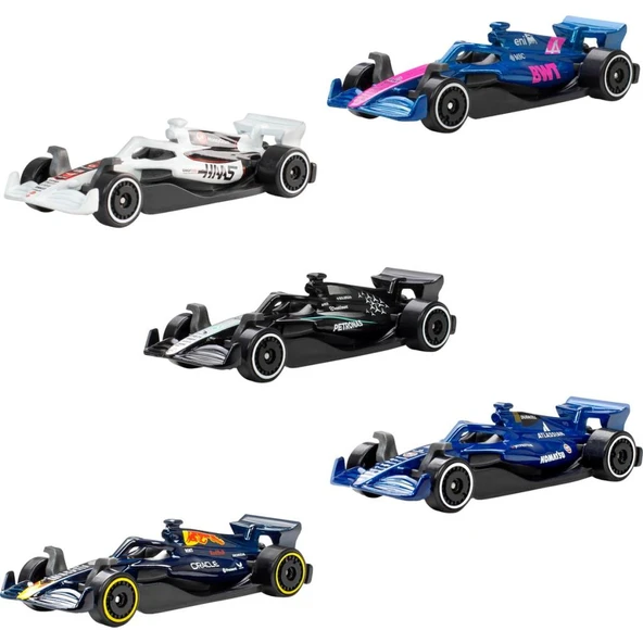 Hot Wheels Formula 1 - 5'li Araba Seti - Resim 3