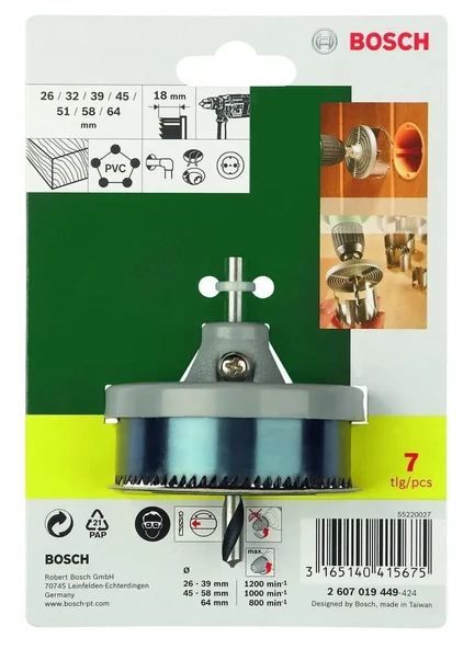 Bosch Diy 7 Parça Ahşap Delik Açma Testeresi - Resim 2