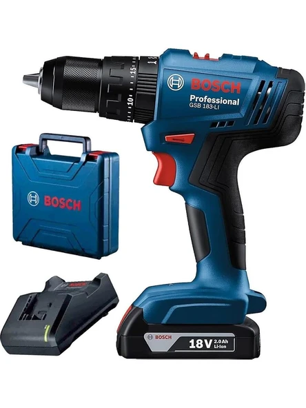Bosch Professional GSB 183-Li Akülü( 1X2.Ah ) Darbeli Vidalama Makinesi ürün görseli 1