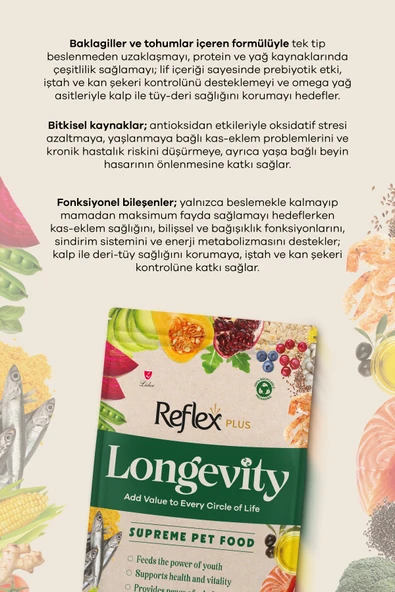 Plus Longevity Yetişkin Kedi Maması 1100g - Resim 3