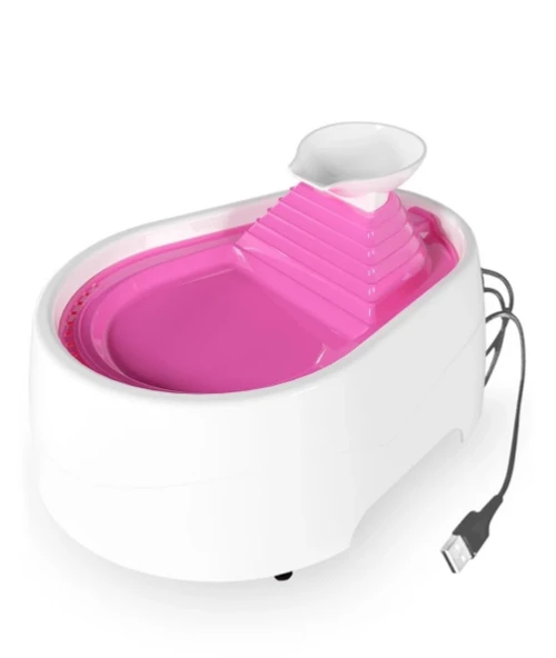 Cadopet Kedi Köpek Su Pınarı 2,0 Litre Usb 5 Volt 2 Metre Kablo Pembe ürün görseli 1