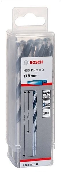 Bosch - HSS-PointeQ Metal Matkap Ucu 8,0 mm 10'lu ürün görseli 1