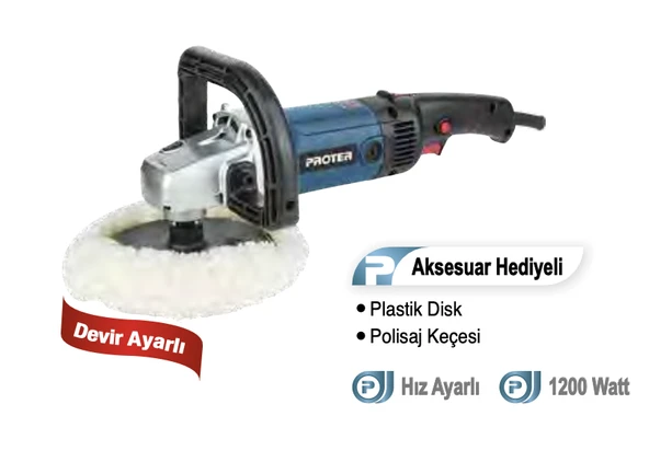 Protez PL180E Polisaj Makinası 180 mm  1200W ürün görseli 1