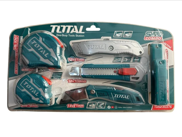 Total  Maket Bıçağı ve Metre Seti 5-3 metre ürün görseli 1