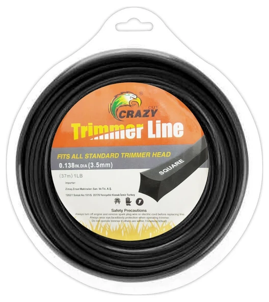 TRİMMER LİNE Motorlu Tırpan Ot Biçme Misinası 3.5 Milim 37 Metre Kare Misina ürün görseli 1