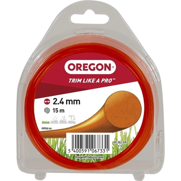Oregon 69-362-OR Misina 2.4mm 15 Metre Turuncu Yuvarlak ürün görseli 1