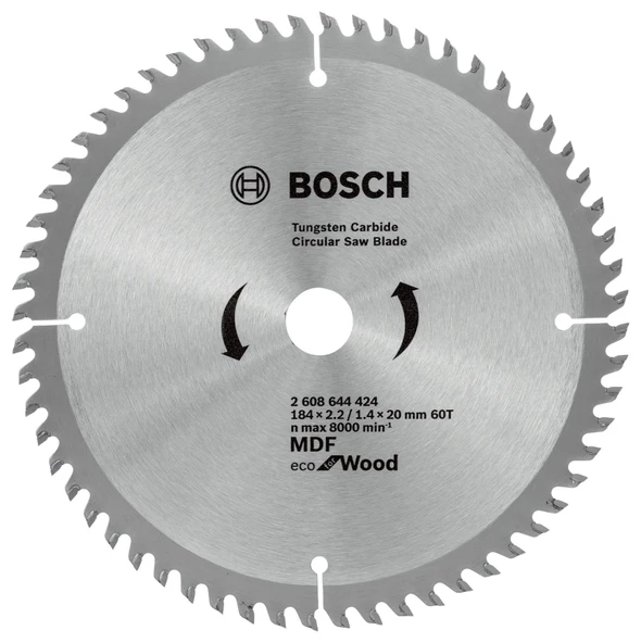 Bosch - Eco for Wood Daire Testere Bıçağı 184*20 mm 60 Diş ürün görseli 1