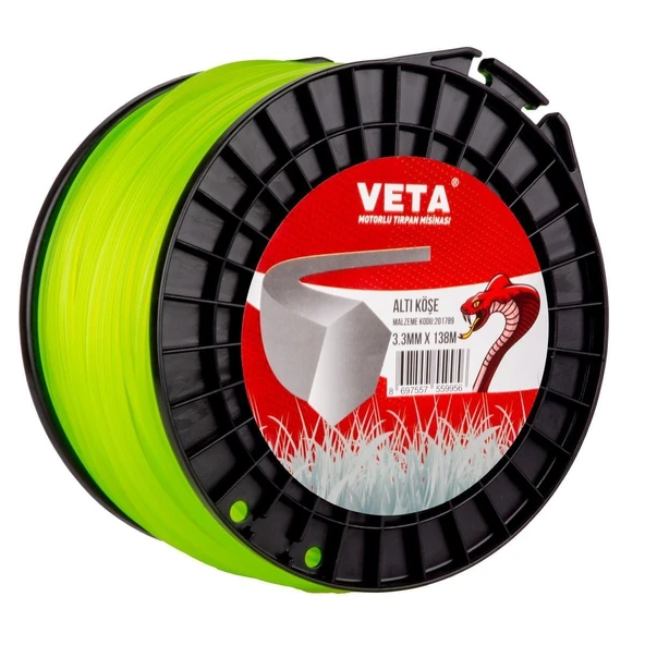 Veta 201789 Misina Altı Köşe 3.3mm 138 Metre Sarı ürün görseli 1