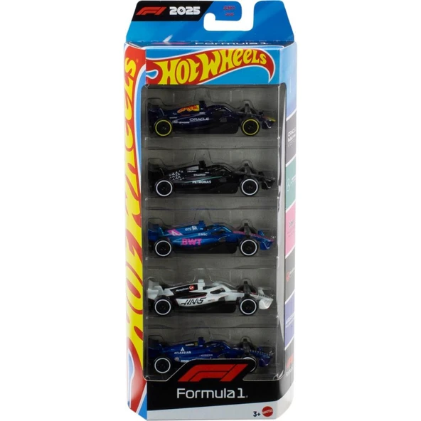 Hot Wheels Formula 1 - 5'li Araba Seti - Resim 2