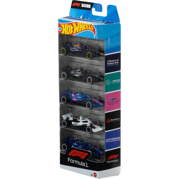 Hot Wheels Formula 1 - 5'li Araba Seti ürün görseli 1
