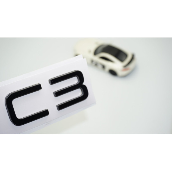 DK Tuning Citroen C3 MK3 2016+ Aircross Bagaj Siyah Yazı Logo Amblem ürün görseli 1