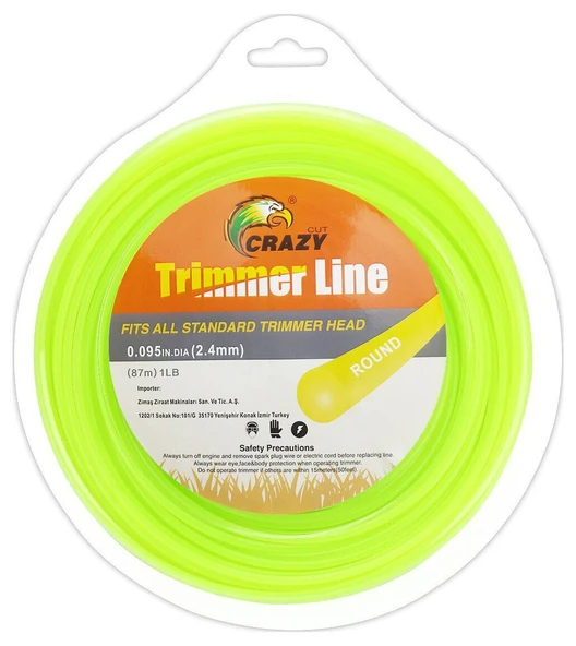 TRİMMER LİNE Motorlu Tırpan Ot Biçme Misinası 2.4 Milim 87 Metre Yuvarlak Misina ürün görseli 1