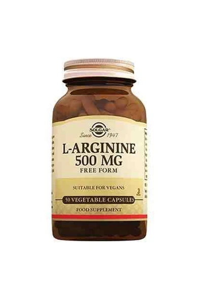 Solgar L-arginine 500 Mg 50 Kapsül ürün görseli 1