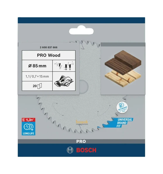 Bosch - Pro Wood Daire Testere Bıçağı 85*15 mm 20 Diş ürün görseli 1