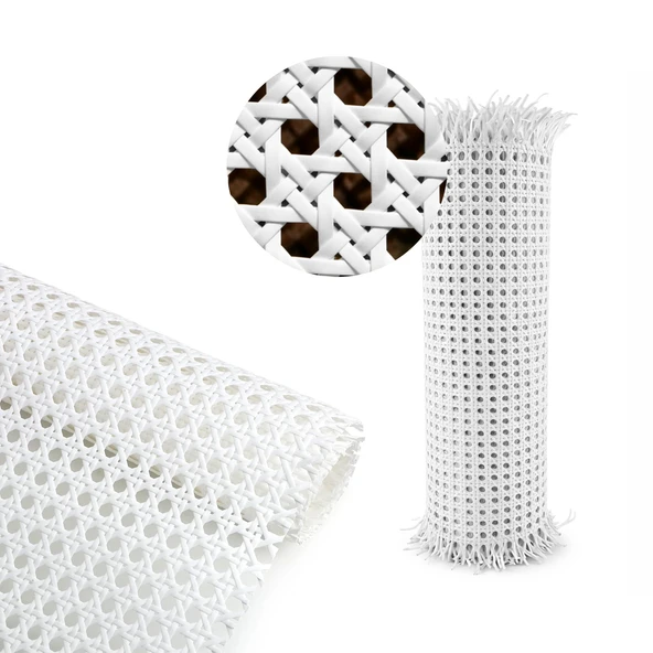 (15 Metre) Plastik PVC Hazeran Örgülü Hasır Bahçe Balkon Duvar Teras Estetik Çit Süs Kaplama 45 cm ürün görseli 1