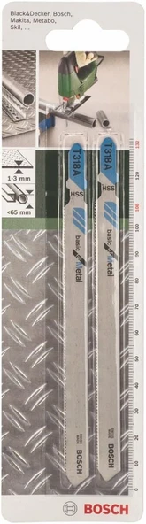 Bosch - Ekonomik Seri Metal İçin T 318 A Dekupaj Testeresi Bıçağı - 2'Li Paket ürün görseli 1