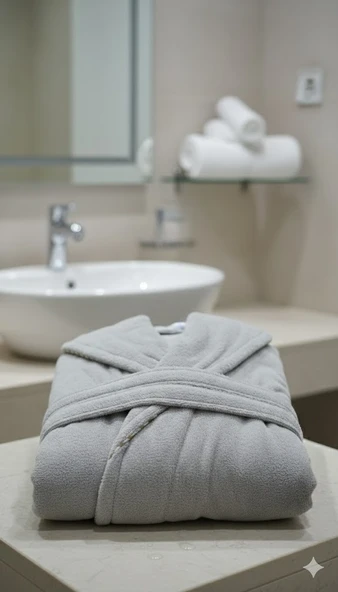 KAYA MİCROCOTTON TEKLİ BORNOZ 2XL VİZON ürün görseli 1
