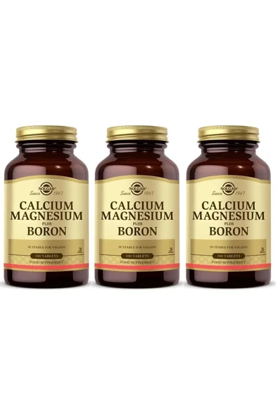 Solgar Calcium Magnesium Plus Boron 100 Tablet 3 Adet ürün görseli 1