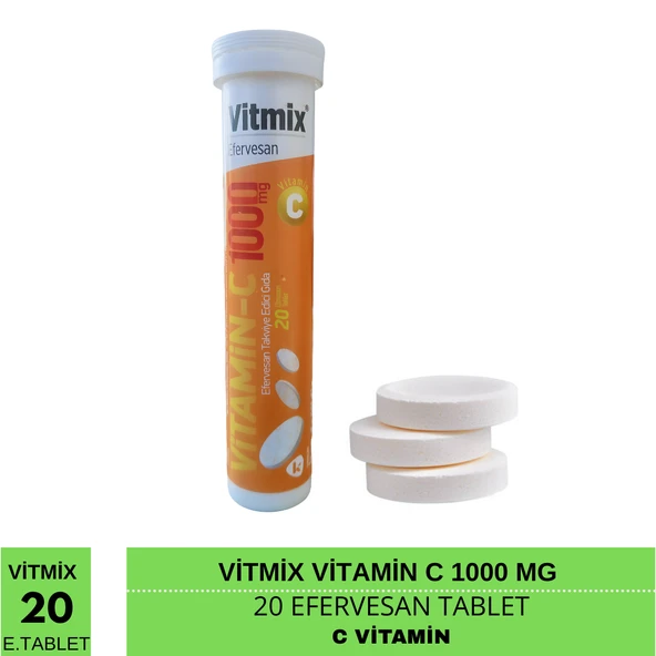 Vitmix Vitamin C 1000 mg 20 Efervesan Tablet - Resim 2