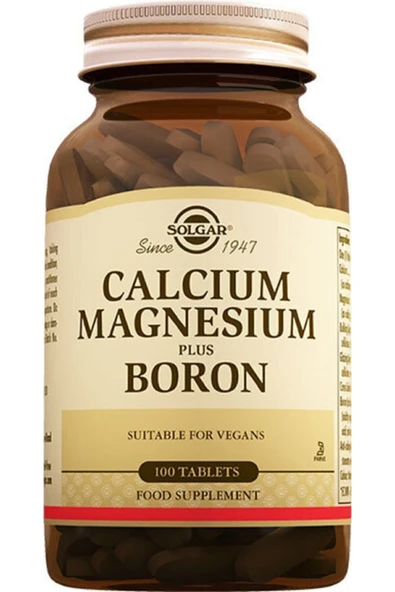 Solgar Calcium Magnesium Plus Boron 100 Tablet (kalsiyum Magnesyum) ürün görseli 1