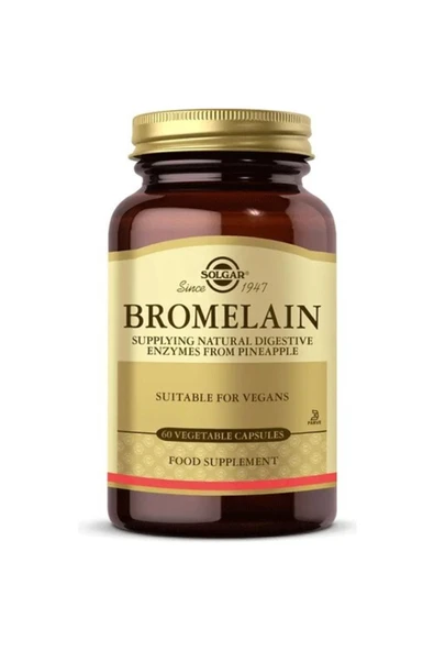 Solgar Bromelain Takviye Edici Gıda 150 Mg 60 Kapsül ürün görseli 1