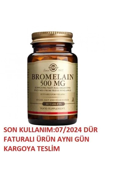 Solgar Bromelain 150 Mg 60 Kapsül - Resim 2