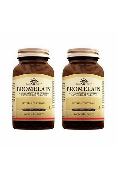 Solgar Bromelain 150 Mg 60 Kapsül 2 Adet ürün görseli 1