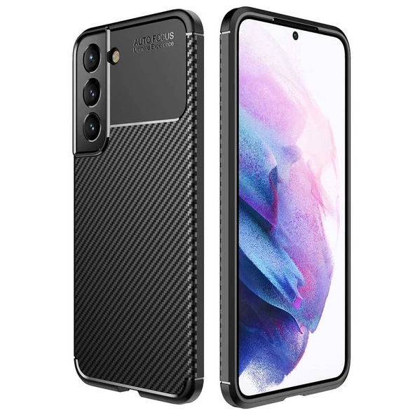 Gpack Samsung Galaxy S22 Kılıf Negro Karbon Görünüm Korumalı Silikon ürün görseli 1