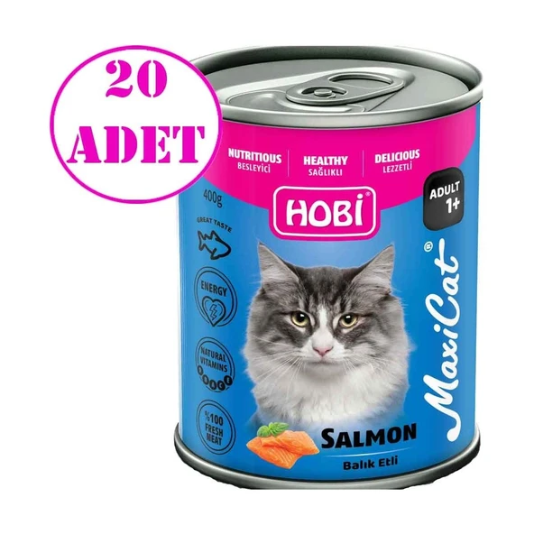 Maxicat Somon Balıklı Yetişkin Kedi Konservesi 400 gr 20 Ad ürün görseli 1