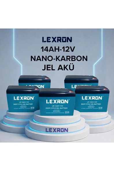 Lexron 14Ah 12V Nano-Karbon Jel Akü 5 Adet ürün görseli 1