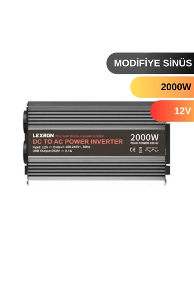 Lexron 2000W 12V Modifiye Sinüs Inverter ürün görseli 1