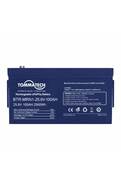 Tommatech LFP MRN1 Series 100AH 25.6V LV ürün görseli 1