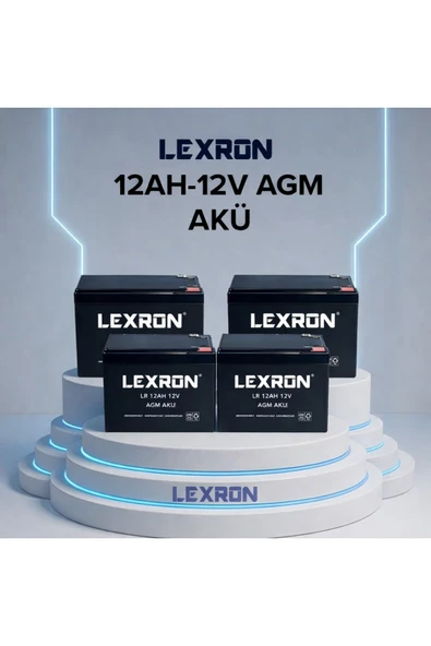 Lexron 12Ah 12V AGM Akü 4 Adet ürün görseli 1