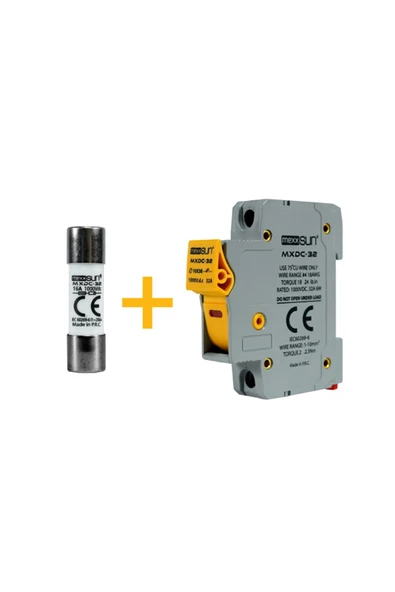 Mexxsun DC Sigorta + Sigorta Yuvası (32A 1000V) - 12 Adet ürün görseli 1
