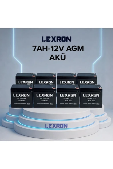 Lexron 7Ah 12V AGM Akü 8 Adet ürün görseli 1