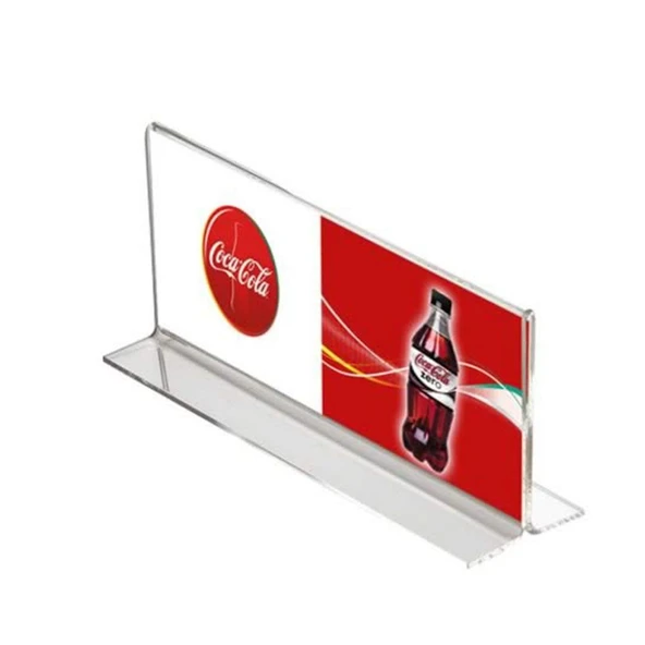 T Tipi Yatay 21x10cm Pleksi Masaüstü Şeffaf Föylük Broşürlük Fiyatlık 25li Paket ürün görseli 1