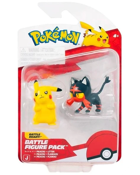 Pokemon Battle 2 Li Aksiyon Figürler Pikachu ve Litten PKW4073 ürün görseli 1