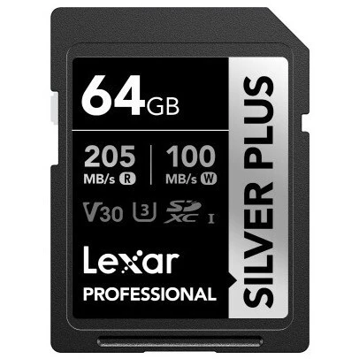 Lexar 64GB Profesyonel Silver Plus UHS-I SD Hafıza Kartı ürün görseli 1