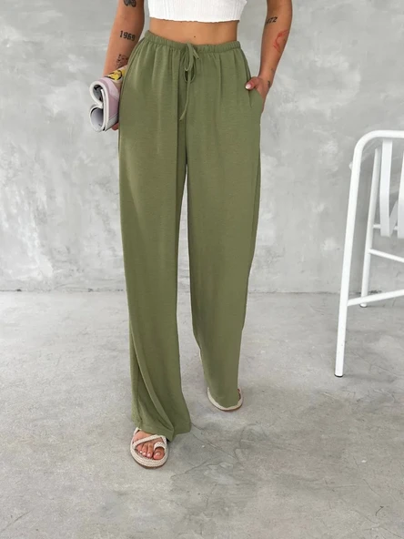 Ayrobin Oversize Kadın Pantalon - Mint Yeşili - Resim 2