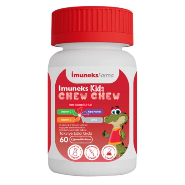 Imuneks Kids Chew Chew Takviye Edici Gıda 60 Çiğnenebilir Kapsül ürün görseli 1