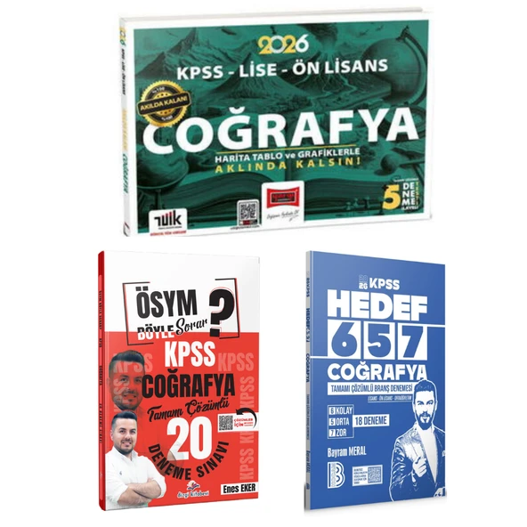 Benim Hocam 2026 KPSS Coğrafya Deneme & Dizgi Kitap KPSS Coğrafya Deneme & Yargı KPSS Coğrafya Harita Tablo ve Grafiklerle +5 Deneme Seti ürün görseli 1