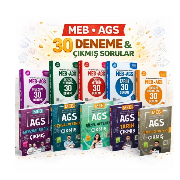 Pegem MEB AGS Tüm Dersler Deneme Sınavı & Dizgi Kitap MEB AGS Tüm Dersler Çıkmış Sorular Seti ürün görseli 1