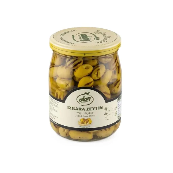 Alan Izgara Yeşil Zeytin Cam Kavanoz 300 g e ürün görseli 1