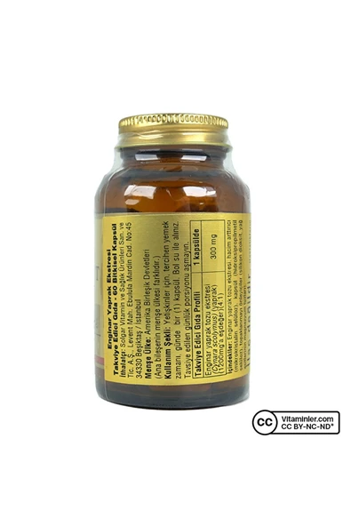Solgar Artichoke Leaf Extract 60 Kapsül - AROMASIZ - Resim 2