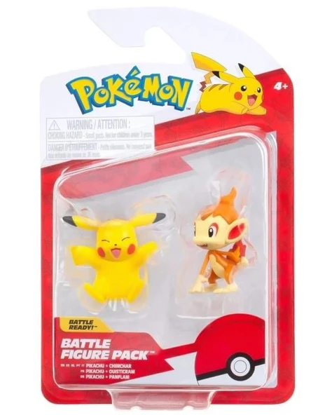 Pokemon Battle 2 Li Aksiyon Figürler Pikachu ve Chimchar PKW3594 ürün görseli 1